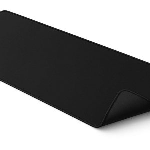 2 Extended Gaming Mouse Pad Non Slip Rubber Base Stitched Edges Desktop Cover Protector for Gamers and Office Workers Black
